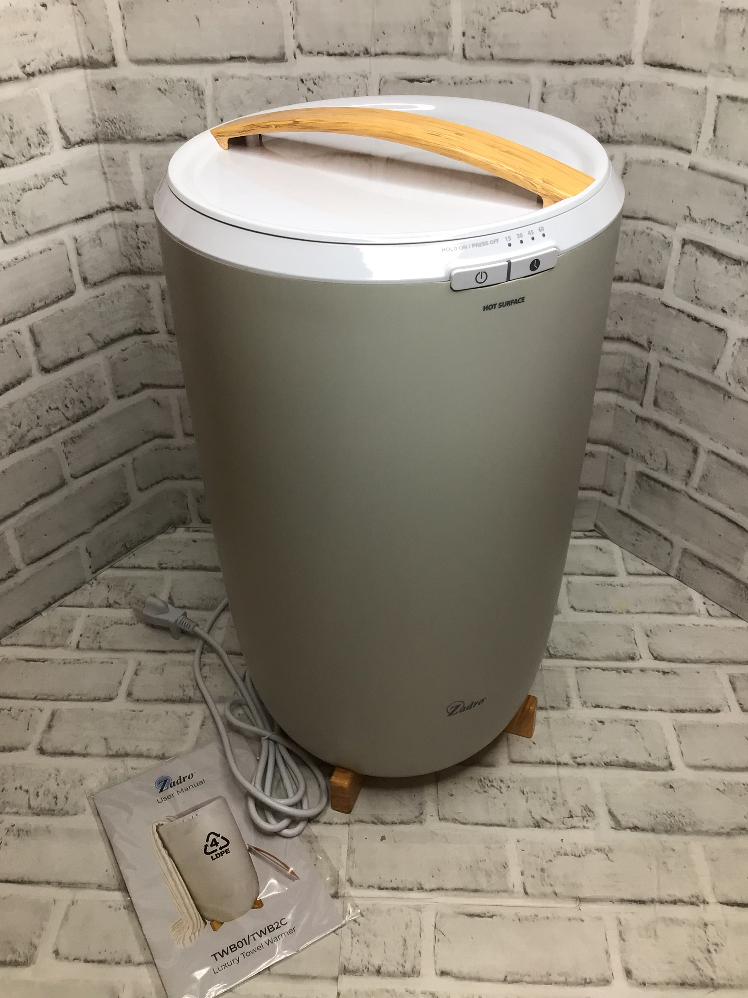 Zadro Large Towel Warmer TWB2C Electric Timer Auto Shut Off **OPEN BOX** (8112583901422)